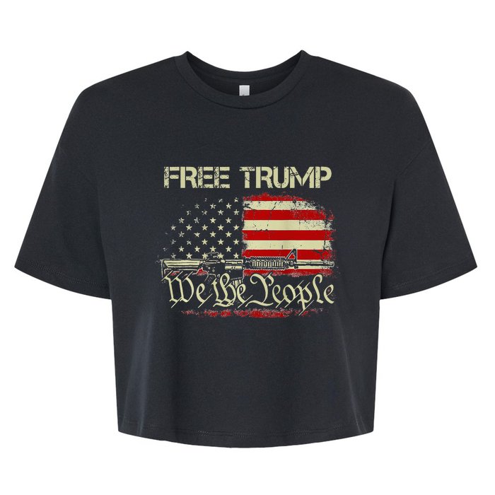 Free Donald Trump Republican Support Bella+Canvas Jersey Crop Tee