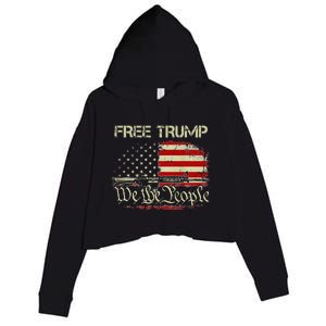 Free Donald Trump Republican Support Crop Fleece Hoodie