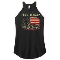 Free Donald Trump Republican Support Women's Perfect Tri Rocker Tank