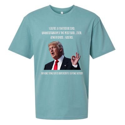 FatherS Day Trump Funny Fantastic Dad Sueded Cloud Jersey T-Shirt