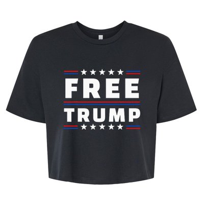 Free Donald Trump Republican Support Bella+Canvas Jersey Crop Tee