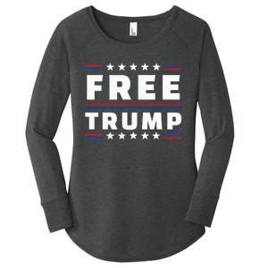 Free Donald Trump Republican Support Women's Perfect Tri Tunic Long Sleeve Shirt