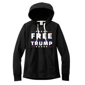 Free Donald Trump Republican Support Women's Fleece Hoodie