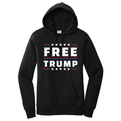 Free Donald Trump Republican Support Women's Pullover Hoodie