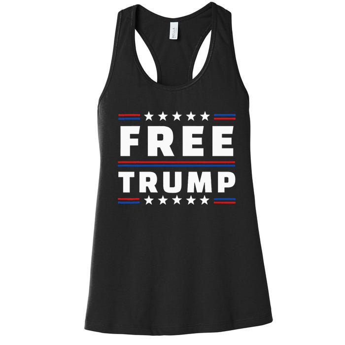 Free Donald Trump Republican Support Women's Racerback Tank