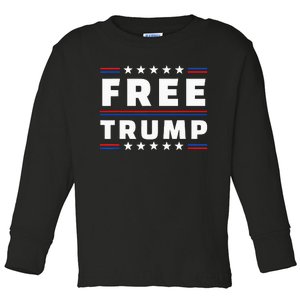 Free Donald Trump Republican Support Toddler Long Sleeve Shirt