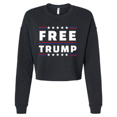 Free Donald Trump Republican Support Cropped Pullover Crew