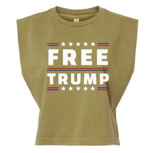 Free Donald Trump Republican Support Garment-Dyed Women's Muscle Tee