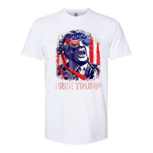 Free Donald Trump Republican Support Pro Trump American Flag Softstyle® CVC T-Shirt