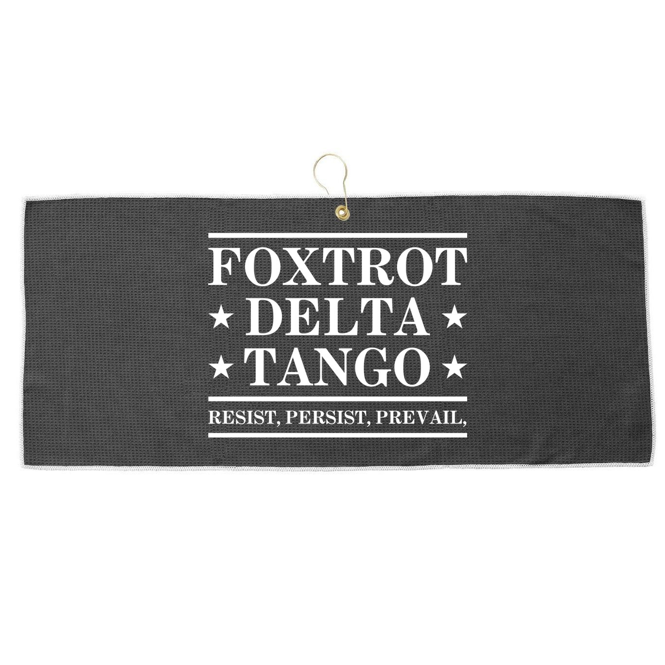 Foxtrot Delta Tango Large Microfiber Waffle Golf Towel