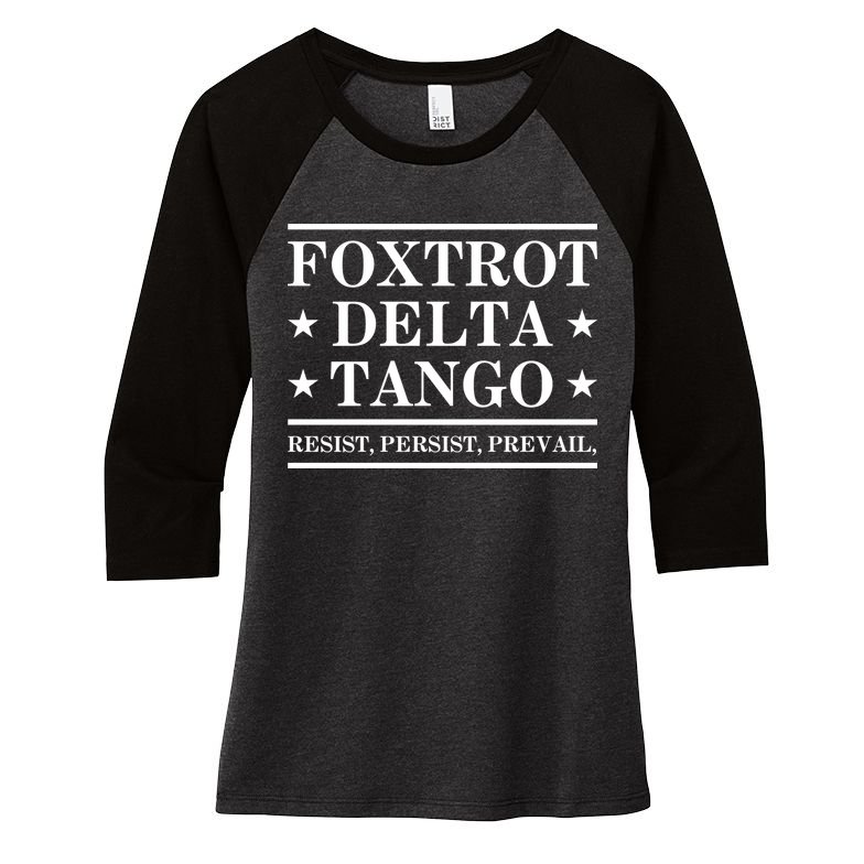 Foxtrot Delta Tango Women's Tri-Blend 3/4-Sleeve Raglan Shirt