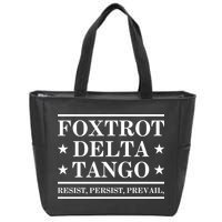 Foxtrot Delta Tango Zip Tote Bag