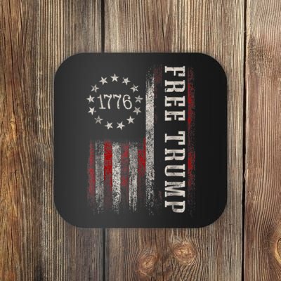 Free Donald Trump Republican Support Pro Trump American Flag Coaster