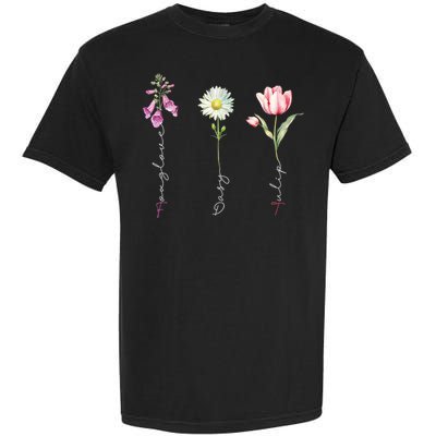 Foxglove Daisy Tulip Flower Foxglove Daisy Tulip Floral Garment-Dyed Heavyweight T-Shirt