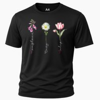 Foxglove Daisy Tulip Flower Foxglove Daisy Tulip Floral Cooling Performance Crew T-Shirt