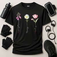 Foxglove Daisy Tulip Flower Foxglove Daisy Tulip Floral Cooling Performance Crew T-Shirt