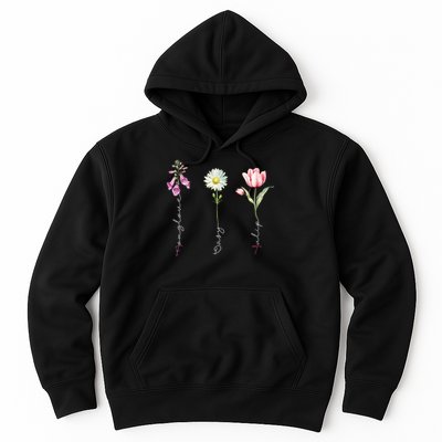 Foxglove Daisy Tulip Flower Foxglove Daisy Tulip Floral Hoodie