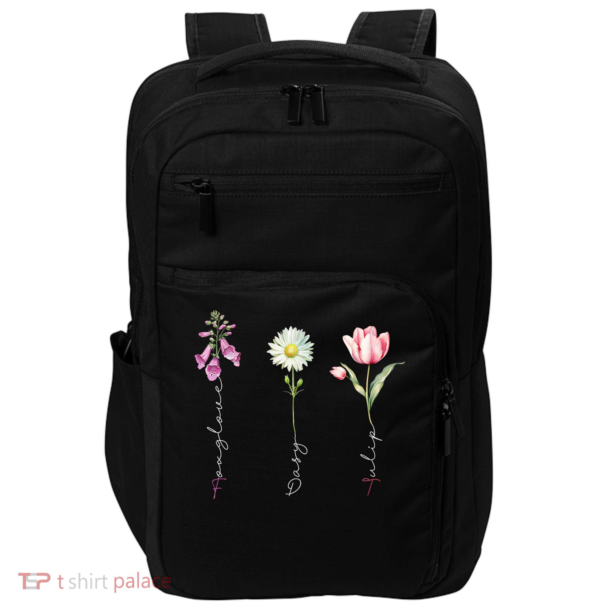 Foxglove Daisy Tulip Flower Foxglove Daisy Tulip Floral Impact Tech Backpack