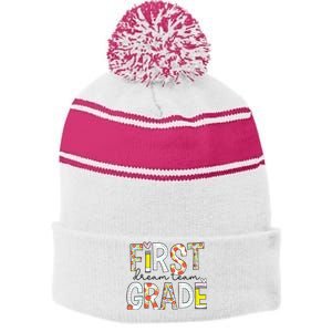 First Dream Team Grade Stripe Pom Pom Beanie