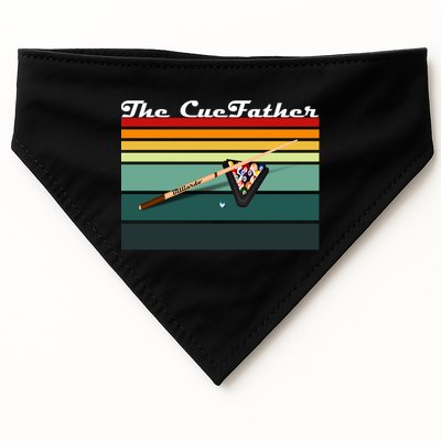 Father's Day The Cue Father Fantasy Billiards Funny Pool Billiards Gift For Dad USA-Made Doggie Bandana