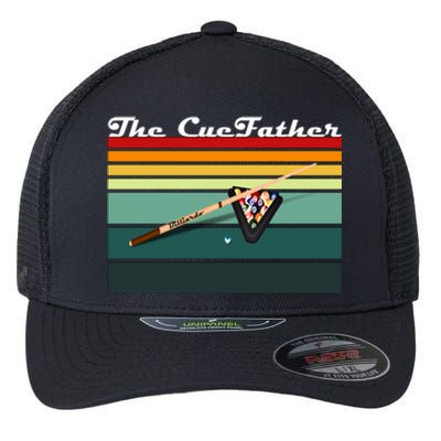 Father's Day The Cue Father Fantasy Billiards Funny Pool Billiards Gift For Dad Flexfit Unipanel Trucker Cap