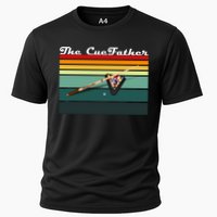 Father's Day The Cue Father Fantasy Billiards Funny Pool Billiards Gift For Dad Cooling Performance Crew T-Shirt