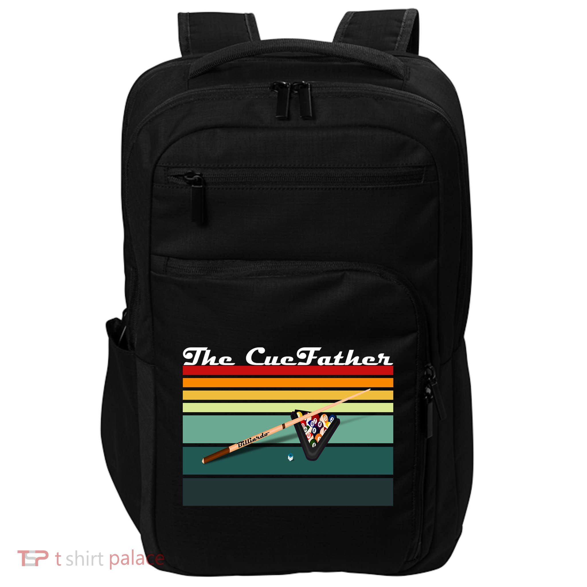 Father's Day The Cue Father Fantasy Billiards Funny Pool Billiards Gift For Dad Impact Tech Backpack