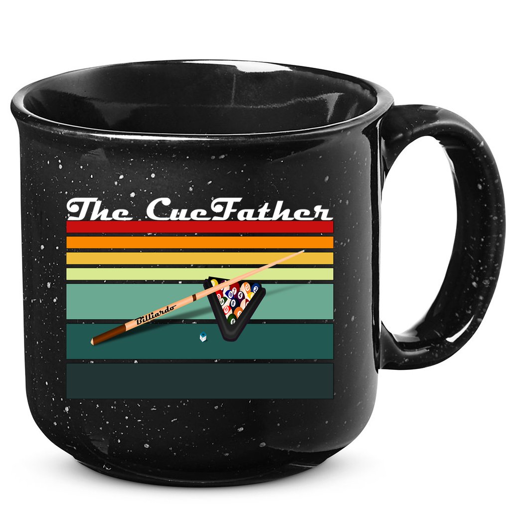 Father's Day The Cue Father Fantasy Billiards Funny Pool Billiards Gift For Dad 15oz Campfire Ceramic Mug