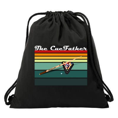 Father's Day The Cue Father Fantasy Billiards Funny Pool Billiards Gift For Dad Drawstring Bag