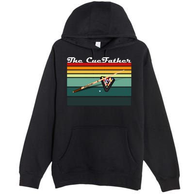 Father's Day The Cue Father Fantasy Billiards Funny Pool Billiards Gift For Dad Premium Pullover Hoodie