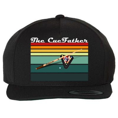 Father's Day The Cue Father Fantasy Billiards Funny Pool Billiards Gift For Dad Wool Snapback Cap