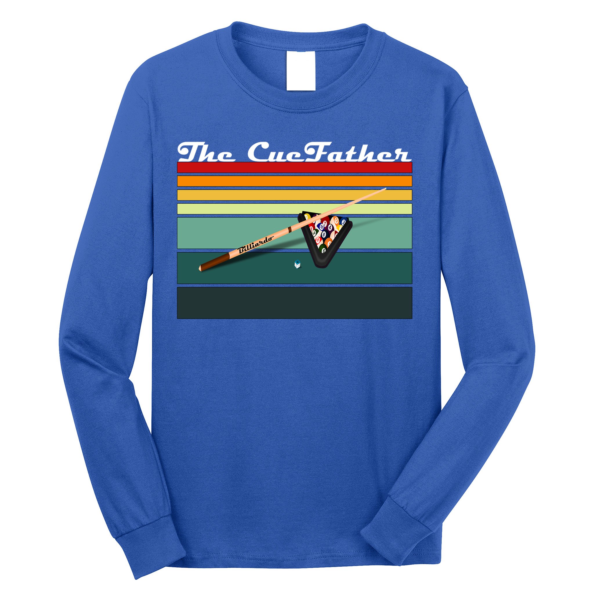 Father's Day The Cue Father Fantasy Billiards Funny Pool Billiards Gift For Dad Long Sleeve Shirt