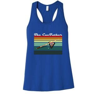 Father's Day The Cue Father Fantasy Billiards Funny Pool Billiards Gift For Dad Women's Racerback Tank