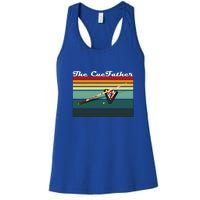 Father's Day The Cue Father Fantasy Billiards Funny Pool Billiards Gift For Dad Women's Racerback Tank