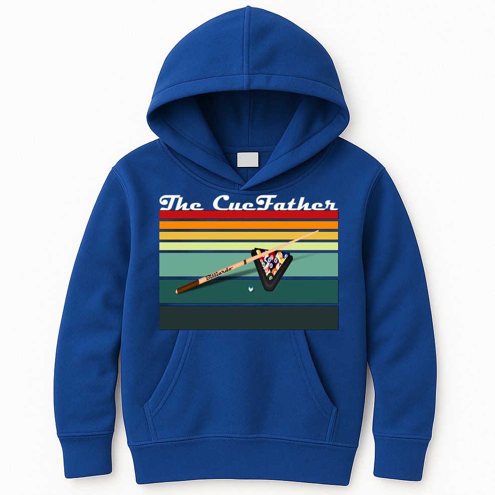 Father's Day The Cue Father Fantasy Billiards Funny Pool Billiards Gift For Dad Kids Hoodie