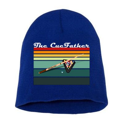 Father's Day The Cue Father Fantasy Billiards Funny Pool Billiards Gift For Dad Short Acrylic Beanie