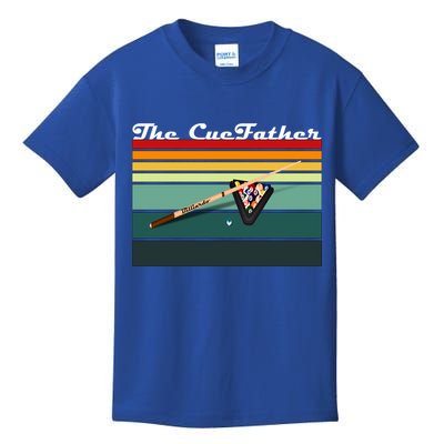 Father's Day The Cue Father Fantasy Billiards Funny Pool Billiards Gift For Dad Kids T-Shirt