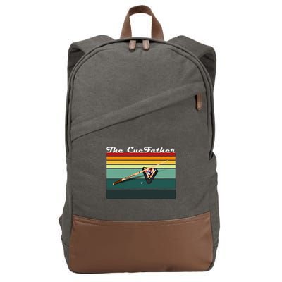 Father's Day The Cue Father Fantasy Billiards Funny Pool Billiards Gift For Dad Cotton Canvas Backpack