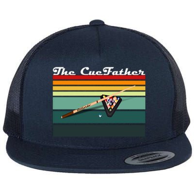 Father's Day The Cue Father Fantasy Billiards Funny Pool Billiards Gift For Dad Flat Bill Trucker Hat