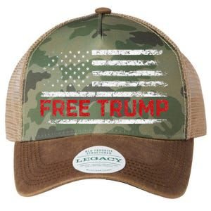 Free Donald Trump Republican Support Pro Trump American Flag Legacy Tie Dye Trucker Hat