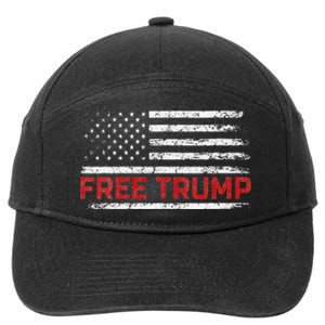 Free Donald Trump Republican Support Pro Trump American Flag 7-Panel Snapback Hat