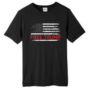 Free Donald Trump Republican Support Pro Trump American Flag Tall Fusion ChromaSoft Performance T-Shirt