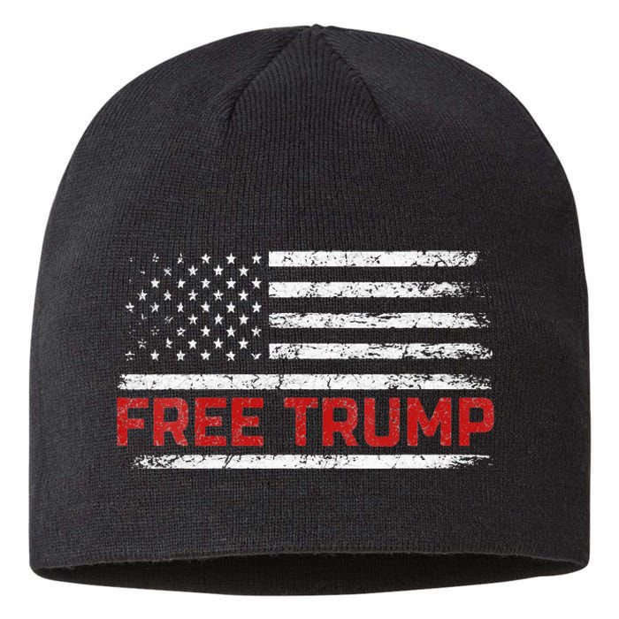 Free Donald Trump Republican Support Pro Trump American Flag Sustainable Beanie