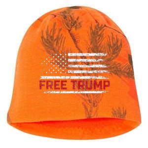 Free Donald Trump Republican Support Pro Trump American Flag Kati - Camo Knit Beanie