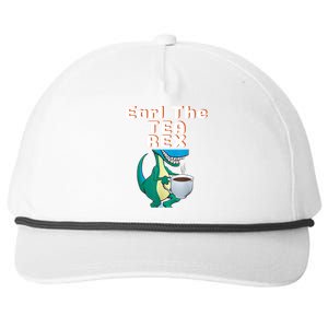 Funny Dinosaur T-Rex Earl The Tea Rex Dino Lovers Gift Idea Snapback Five-Panel Rope Hat