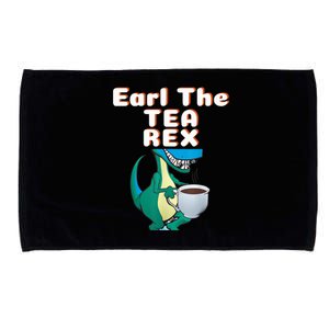 Funny Dinosaur T-Rex Earl The Tea Rex Dino Lovers Gift Idea Microfiber Hand Towel