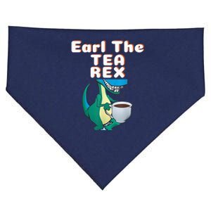 Funny Dinosaur T-Rex Earl The Tea Rex Dino Lovers Gift Idea USA-Made Doggie Bandana