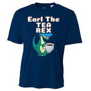 Funny Dinosaur T-Rex Earl The Tea Rex Dino Lovers Gift Idea Cooling Performance Crew T-Shirt