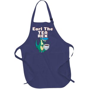 Funny Dinosaur T-Rex Earl The Tea Rex Dino Lovers Gift Idea Full-Length Apron With Pockets