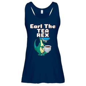 Funny Dinosaur T-Rex Earl The Tea Rex Dino Lovers Gift Idea Ladies Essential Flowy Tank